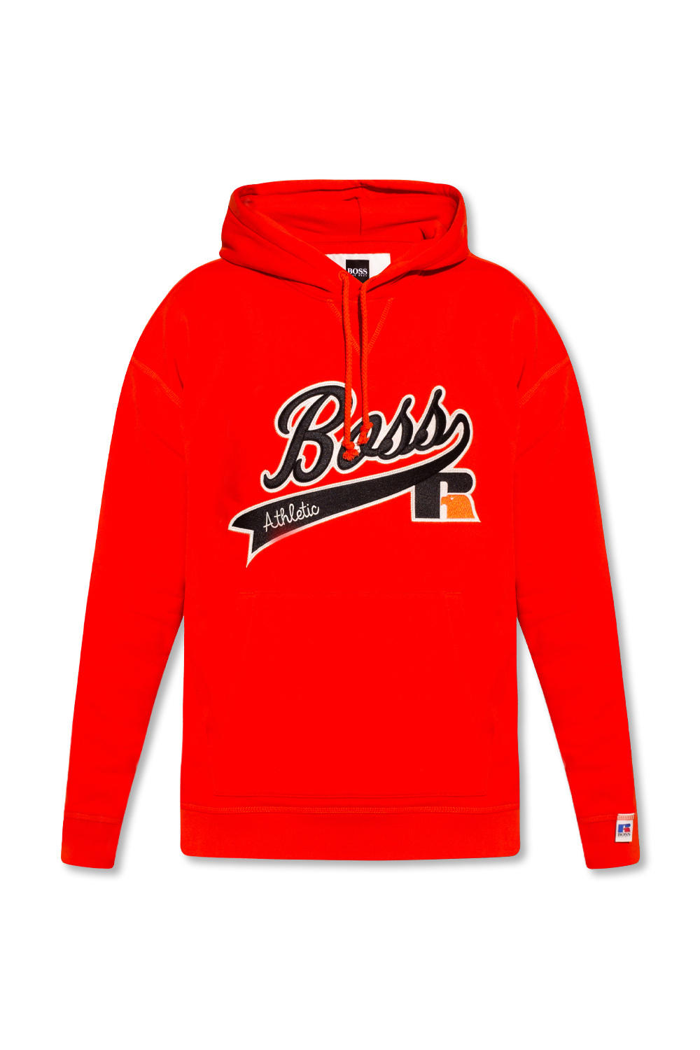 BOSS x Russell Athletic Hoodie with logo patch | Men's Clothing